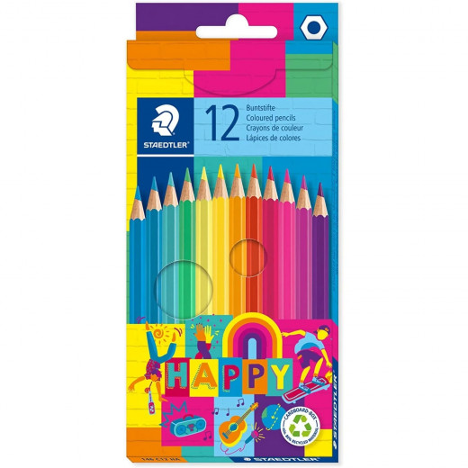 Staedtler - Colored Pencils Noris Happy - 12 Colorful Colored Penc