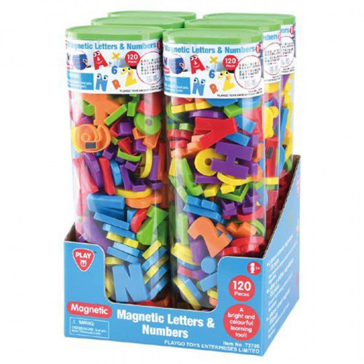 PlayGo | Magnetic Letters and Numbers Set | 120 pcs