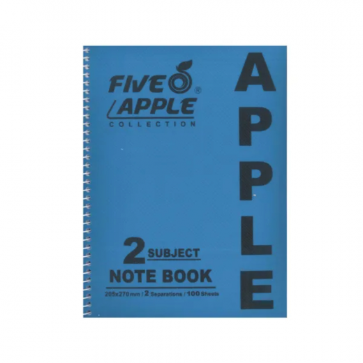K Back To School | Five Apple Notebook 2 Subject | Random Color