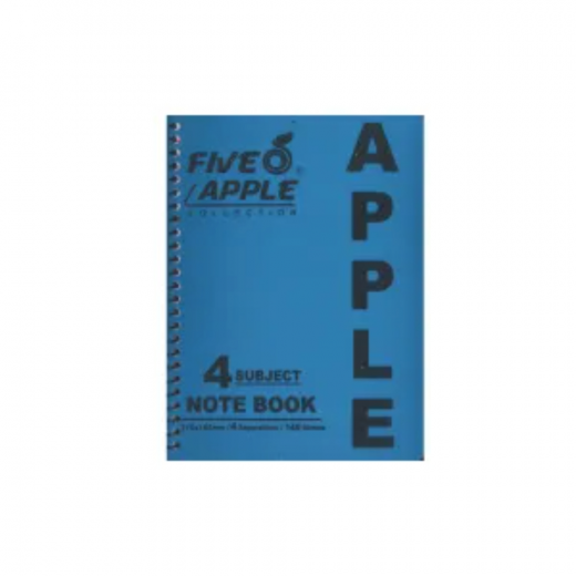 K Back To School | Five Apple Notebook 4 Subject  A4 | Random Color