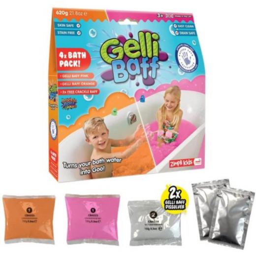 Zimpli Kids | Jelly Puff Orange-Pink 600g + 2 Crackles