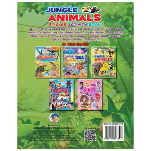 Dreamland Sticker Activity Book Jungle Animals