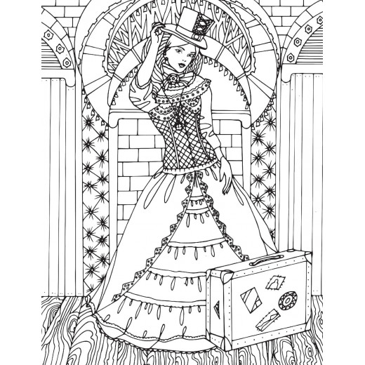 Dreamland Victorian Fashion Coloring Book for Adults