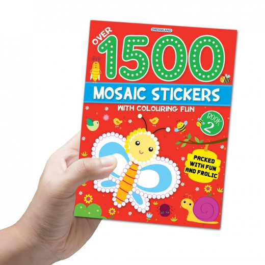 Dreamland 1500 Mosaic Stickers Book with Coloring Fun