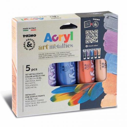 Primo Acryl Art Metallic  75 Ml *5 Cooler