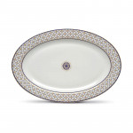 Easy Life Charles Serving Platter - Blue & Gold 36x24.5cm