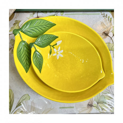 Easy Life Fleurs et Citrons 30x22cm Bowl - Yellow