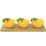 Easy Life Fleurs et Citrons Appetizer Set Multicolored 4-Piece