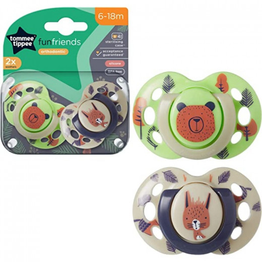 Tommee Tippee Fun Style Soothers, 6-18 Months