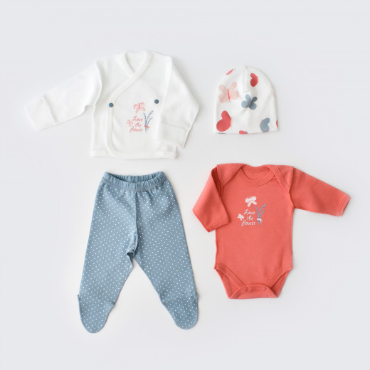 BiOrganic Wi̇Ld Flowers Newborn Set Blue (4 Years)