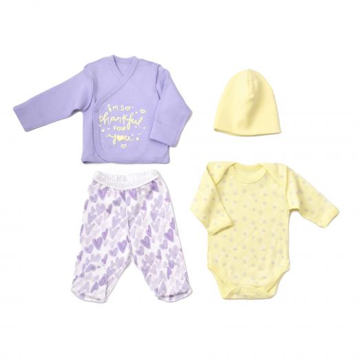 BiOrganic Love You Baby Newborn Set Yellow (4 Years)