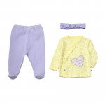 BiOrganic Love You Baby 3 Pieces Set Yellow (3-6 Months)