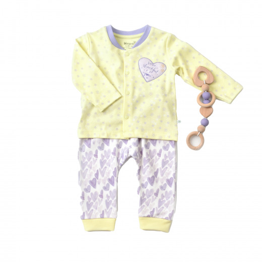 BiOrganic Love You Baby Sleep Set Yellow (6-9 Months)