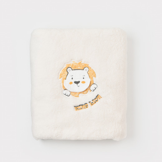 Bi̇Baby Ki̇ng Lion Welsoft Blanket Beige