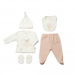 BiOrganic Koala Jungle Newborn 5 Pieces Set Pink (0-3 Months)