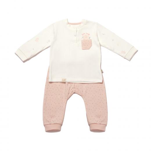 BiOrganic Koala Jungle Sweatshirt and Trousers Pink (12-18 Months)