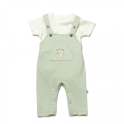 BiOrganic Koala Jungle Slopet Overall Mint (3-6 Months)