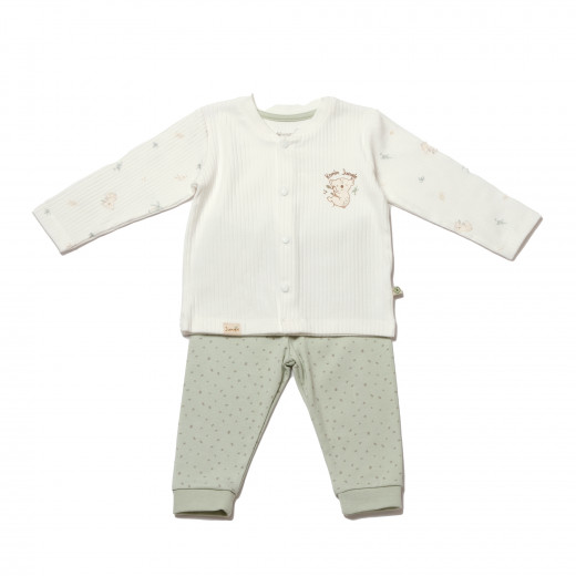 BiOrganic Koala Jungle Pyjamas Set Mint (9-12 Months)