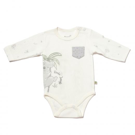 BiOrganic Koala Jungle Body Long Sleeve Grey (0-3 Months)