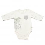 BiOrganic Koala Jungle Body Long Sleeve Grey (3-6 Months)