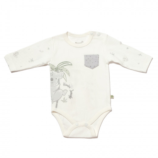 BiOrganic Koala Jungle Body Long Sleeve Grey (12-18 Months)