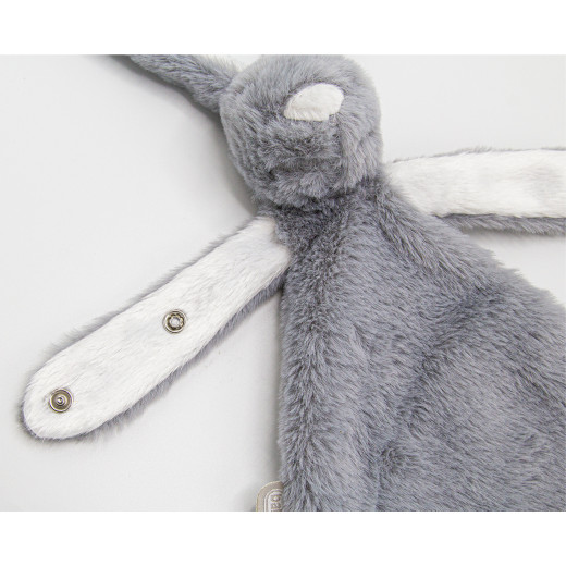 Babyjem Rabbit With Pacifier Hanger / Grey