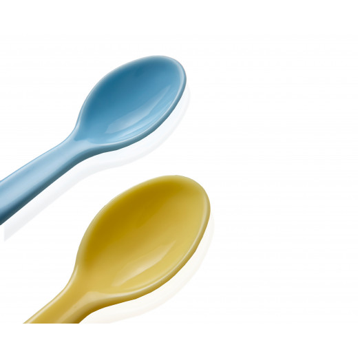 Babyjem Baby Food Spoon 2 Pcs/Blue-Yellow