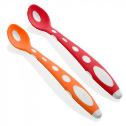 Babyjem Soft Tip Spoon 2 Pcs (Orange & Red)