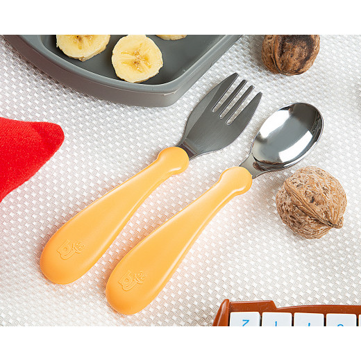 Babyjem Steel Spoon And Fork Somon