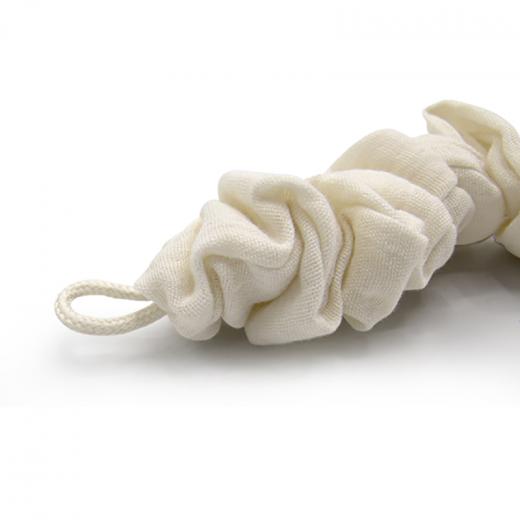 Babyjem Pacifier Hanger With Raw Silk Material(Muslin) Cream