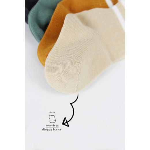 Bistyle 6-Pairs Combed Circlip Quarter Socks (0-6 m) Colored