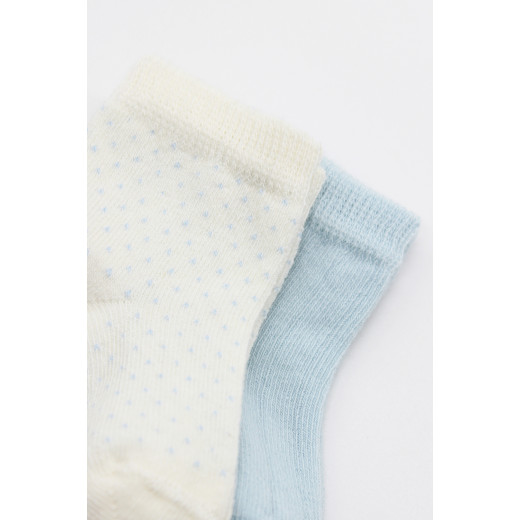 Bistyle Organic 2-Pairs Combed Socks (6-12 m) Blue