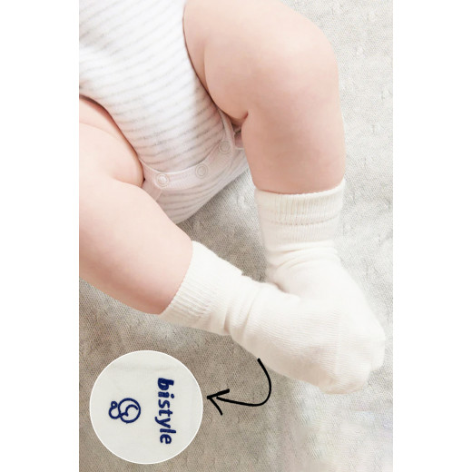 Bistyle Organic 3-Pairs Basic Socks (0-3 m) Blue