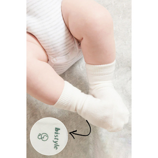 Bistyle Organic 3-Pairs Basic Socks (0-3 m) Green