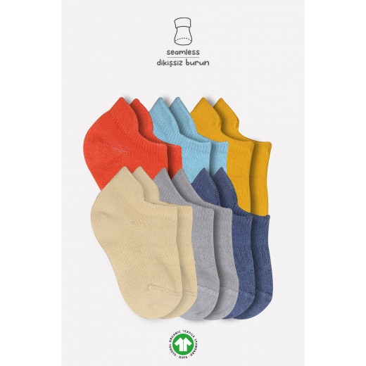 Bistyle 6-Pairs Combed Liner Socks (12-24 m) Colored