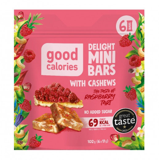 Good Calories Mini Bars Raspberry Tart 6's