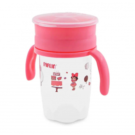 Farlin Training Cup 12 Months+, Pink, 240ml