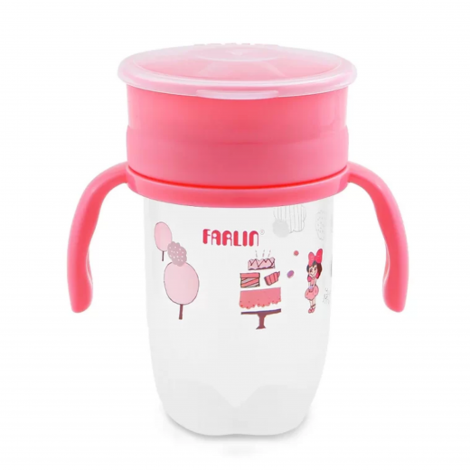 Farlin Training Cup 12 Months+, Pink, 240ml