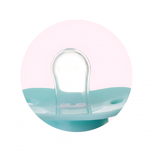 Farlin, Chu Chu Natural Pacifier with Cover, Pink, 0+