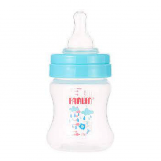 Farlin, Wide Neck Feeding Bottle, Blue, 150Ml 