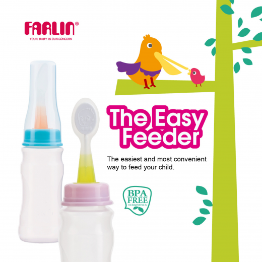 Farlin All-in-one the Easy Feeder With Spoon - Blue