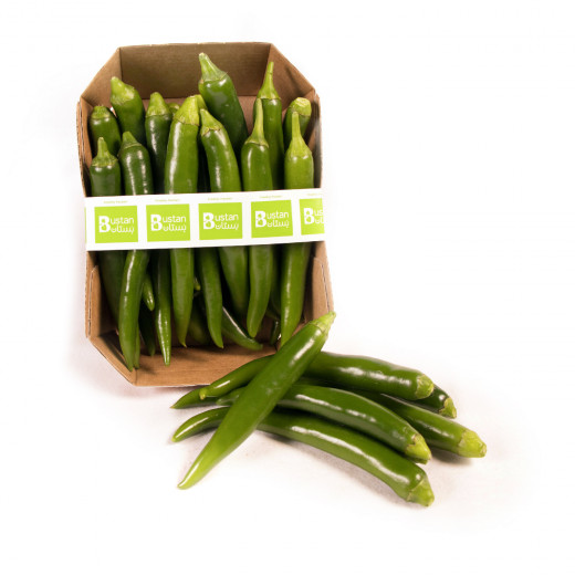 Peppers Chili Green Fresh Tray, 250 Gr