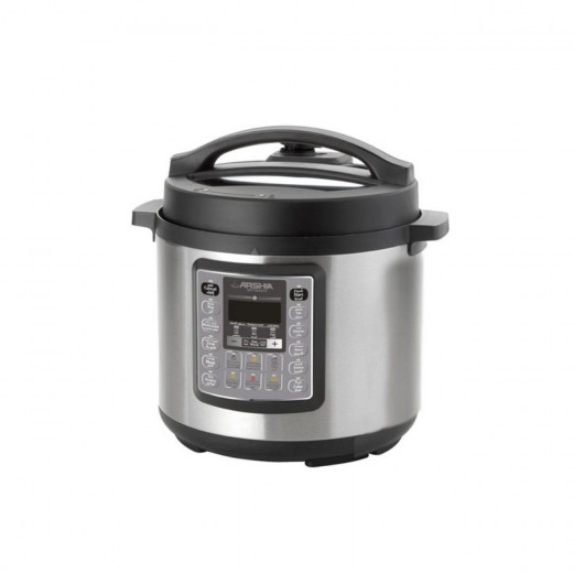 Arshia Multifunctional stainless Steel Digital Pressure Cooker 6 Litre Non Stick