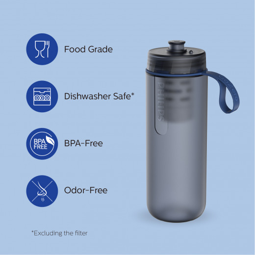 Philips Water GoZero Fitness Hydration Bottle - 1 Filter Included AWP2712BLR/10