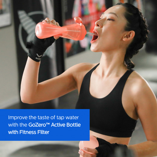 Philips Water GoZero Fitness Hydration Bottle - 1 Filter Included AWP2712RDR/24