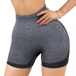 High waist stretchable breathable yoga and fitness shorts - Grey S size