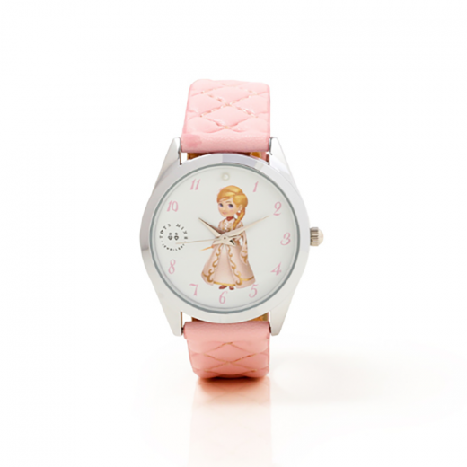 perla’s kids Pink watch with small white stone