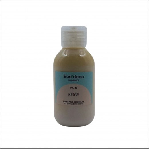 Ecodeco 100ml Beige Color for Resin and Concrete Art