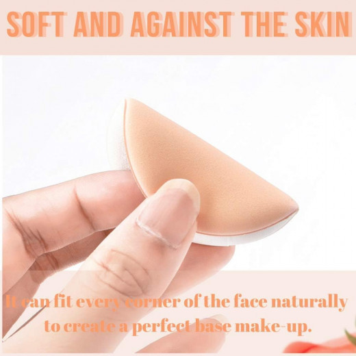 Round Shape Cotton Powder Face Puff, 4 Pieces