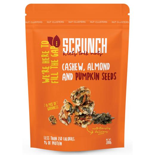 Scrunch Cashew, Almond and Pumpkin Seed Clusters - 40gm